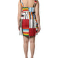 Multicolor Cotton Stripe Sleeveless Dress