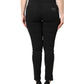 Black Cotton Mid Waisted Skinny Denim Jeans