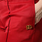 Red Viscose Straight Fit Pants
