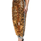 Metallic Gold DG Logo Sequined Jogger Pants