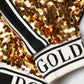 Metallic Gold DG Logo Sequined Jogger Pants
