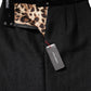 Black Wool Fringe High Waist Pencil Mini Skirt