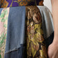 Multicolor Patchwork High Waisted Midi Skirt