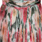 Multicolor Silk Floral High Waist Midi Skirt
