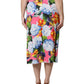 Multicolor Floral Print High Waist Midi Skirt