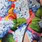 Multicolor Floral Print High Waist Midi Skirt