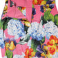 Multicolor Floral Print High Waist Midi Skirt