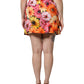 Multicolor Floral High Waist Mini Skirt