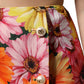 Multicolor Floral High Waist Mini Skirt