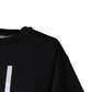 Black Printed Cotton Crew Neck Tee T-shirt