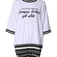 White Cotton DG Fashion Crew Neck Tee T-shirt