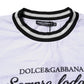 White Cotton DG Fashion Crew Neck Tee T-shirt