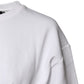 White Cotton Blend 3/4 Sleeves Blouse Top