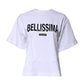 White Bellissima Cotton Crew Neck T-shirt
