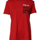 Red Cotton Graphic Print Crew Neck T-shirt