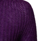 Violet Knitted Long Sleeves Round Neck Sweater
