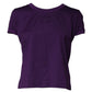 Violet Cotton Crewneck Short Sleeves T-shirt