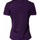 Violet Cotton Crewneck Short Sleeves T-shirt