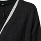 Grey Cashmere Deep V-neck Pullover Sweater