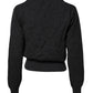 Grey Cashmere Deep V-neck Pullover Sweater