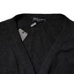 Grey Cashmere Deep V-neck Pullover Sweater