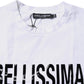 White Bellissima Cotton Crew Neck T-shirt