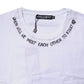 White Cotton Sleeveless Printed Tank T-shirt