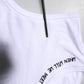 White Cotton Sleeveless Printed Tank T-shirt