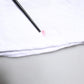 White Cotton Silk Blend Ascot Collar T-shirt