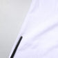 White Cotton Silk Blend Ascot Collar T-shirt