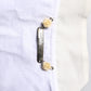 White Cotton Silk Blend Ascot Collar T-shirt