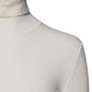 Cream Long Sleeves Turtleneck Slim Sweater