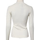 Cream Long Sleeves Turtleneck Slim Sweater