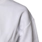 White Cotton Blend 3/4 Sleeves Blouse Top