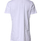 White Printed Round Neck Top Cotton T-shirt