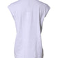 White Cotton Sleeveless Round Neck Tank Top