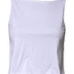 White Cotton Sleeveless Round Neck Tank Top