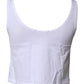 White Cotton Sleeveless Round Neck Tank Top