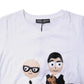 White Cotton #DGFAMILY Embroidery T-shirt