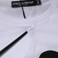 White #DGFAMILY Embroidery Cotton T-shirt
