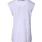 White Cotton Sleeveless Printed Tank T-shirt