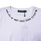 White Cotton Sleeveless Printed Tank T-shirt