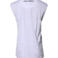 White Cotton Sleeveless Printed Tank T-shirt