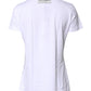 White Printed Round Neck Top Cotton T-shirt