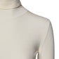 Cream Long Sleeves Turtleneck Slim Sweater