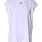 White Cotton Sleeveless Round Neck Tank Top