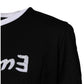Black Printed Round Neck Top Cotton T-shirt