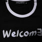 Black Printed Round Neck Top Cotton T-shirt