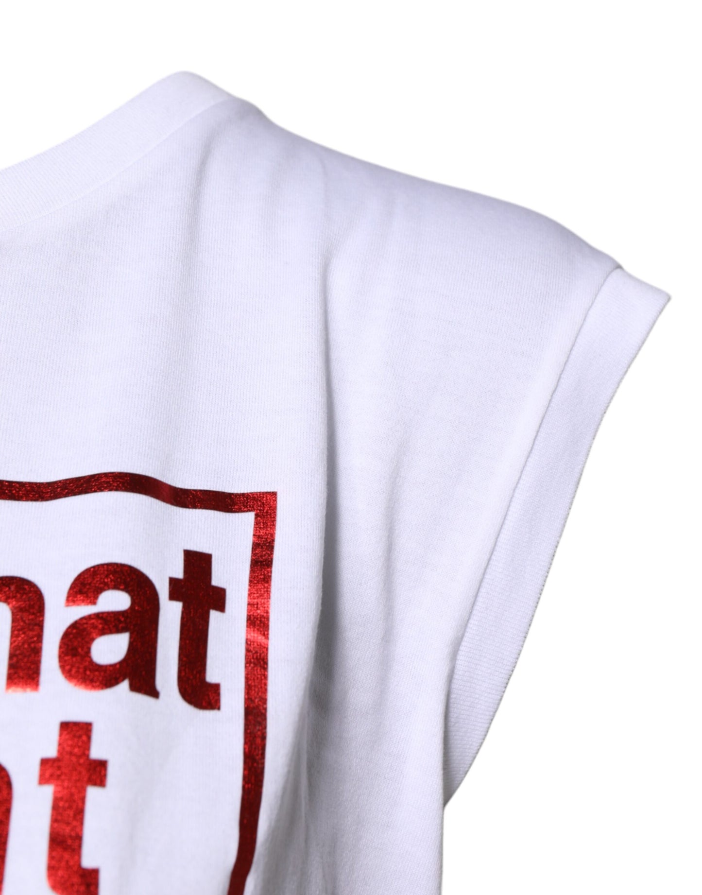 White Floral Graphic Print Sleeveless Tank Top