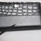 Black Leather Logo Plaque Zip Around Continental Wallet